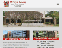 Tablet Screenshot of mcintyrefencing.com